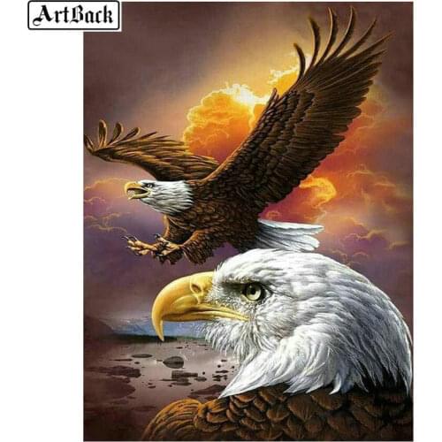5d diy diamond painting "Eagle " diamond embroidery full square 3d diamond mosaic animal picture sticker