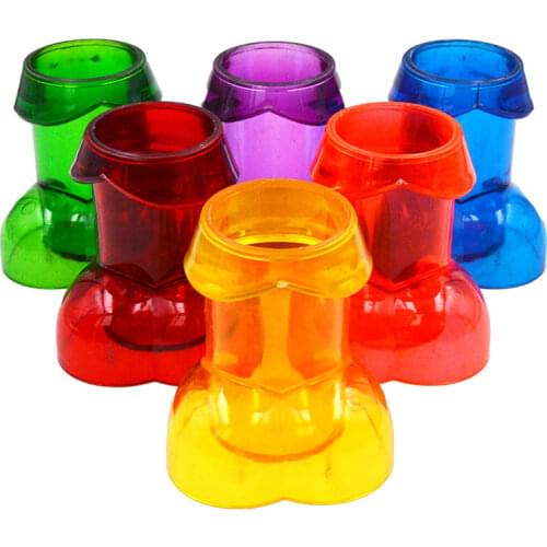 6pcs Willy Penis Plastic Drinking Cup Funny Bachelorette Hen Party Girls Night Cocktail Party Bar Decoration Ideas Favor Gift