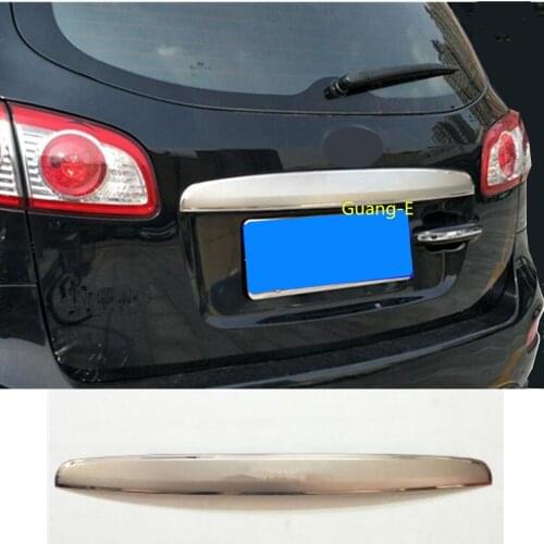 Car Steel Rear License Plate Door Tailgate Frame Plate Trim 1pcs For Hyundai Santafe Santa Fe 2006 2007 2008 2009 2010 2011 2012