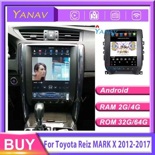 Car video player Car GPS Navigation For-Toyota Reiz MARK X 2012-2017 car multimedia player 12.1 inch Tesla style