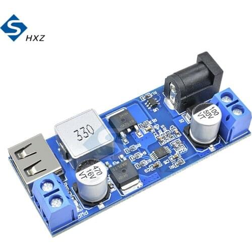 DC-DC 24V/12V To 5V 5A Step Down Power Supply Buck Converter Replace LM2596S Adjustable USB Step-down Charging Module For Phone