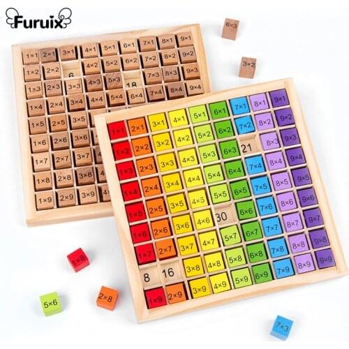 Wooden 99 Multiplication Table Math Arithmetic Teaching Aids Childrens Educational Learning Toys Brain Development Toys