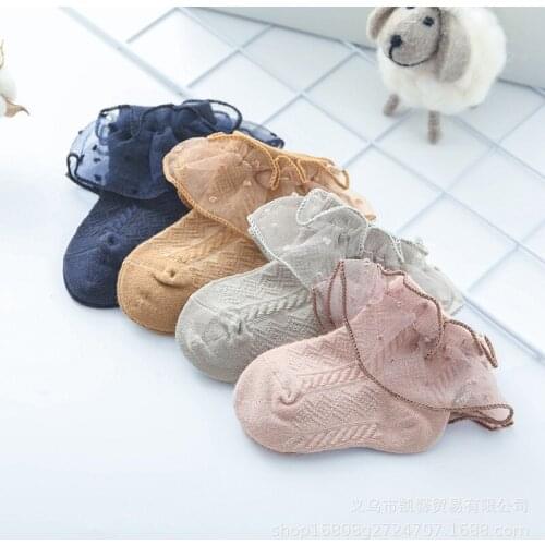 0-12y 2021 Childrens Socks Spring Autumn Summer Girls Lace Socks Cotton Baby Girls Lace Princess Socks Cute Ruffled Girls Sock
