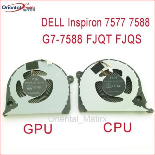 DFS200005CD0T DFS541105FC0T EP DC5V 0.50A 4Pin For DELL inspiron G7-7588 G7-7577 FJQT FJQS Laptop CPU Cooler Cooling Fan