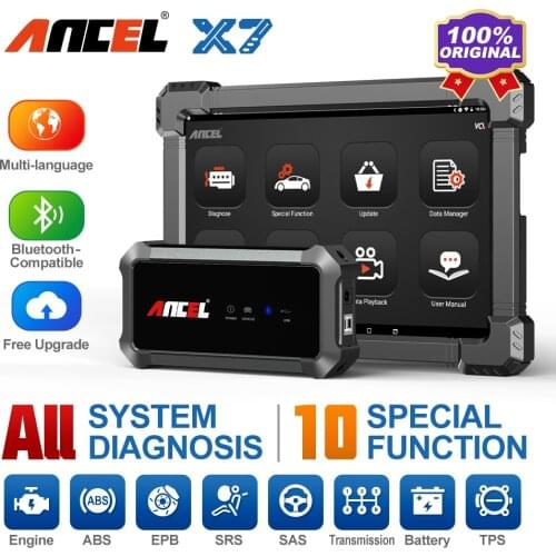 ANCEL X7 Full System OBD2 Scanner Professional Wifi Car Diagnostics Tool 10 Reset Service OBD2 Automotive Tools