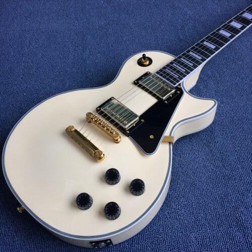 Electric guitar, Ebony fingerboard frets binding Black pickguard, Gold hardware, Mahogany body electric guitar, Free shipping