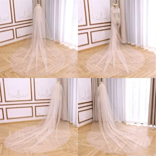Champagne Bridal Veil Cathedral Veil Chapel Veil Sparkling Champagne Wedding Veil Soft Tulle Wedding Veil Shining Silver Sequins