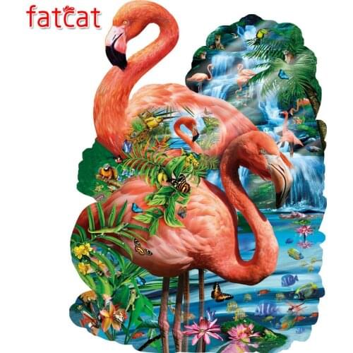 FATCAT 5d diy Diamond Painting Fairy Crane Landscape Diamond Embroidery animal Full Square Round Drill Mosaic stickers AE631