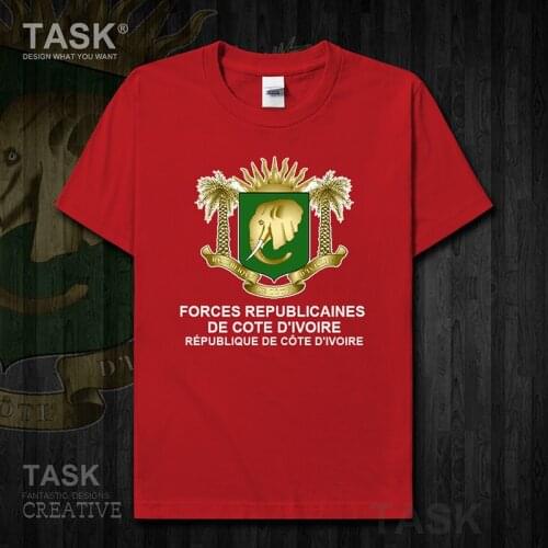 Army Cote d'Ivoire Ivory Coast CIV Ivorian Ivoirian Tactical Military sports cotton t shirt new Tops Short sleeve country 01