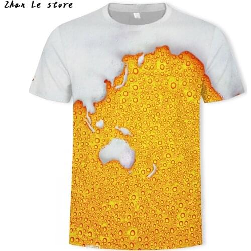 Beer 3D Print T Shirt Women Men Funny Novelty Party Short Sleeve Tops Tee Clothing Oversized T-shirt mens clothing wholesale