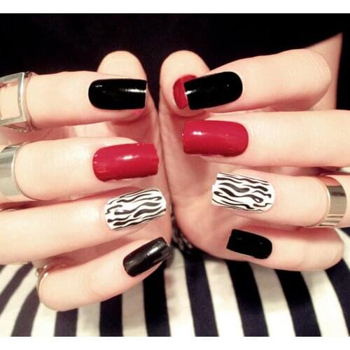 Gradient Nude Fake Artifcial Nails With Pearl False Nails With Glue 24 Pcs/set False Nail Tips Full Cover Nail Art