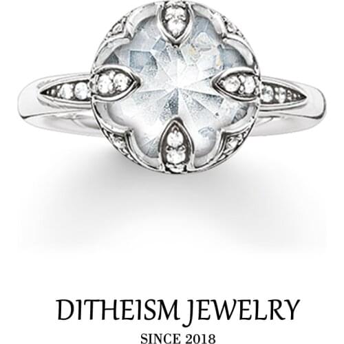 Silver Cubic Zirconia Lotus Flower Ring,2018 New 925 Sterling Silver Pave Fashion Jewelry Trendy Gift For Women