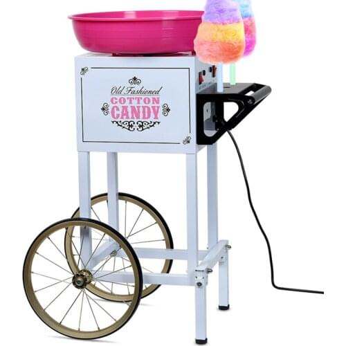 Commercial Cotton candy machine automatic fancy electric mobile stall cart color cotton candy making machine