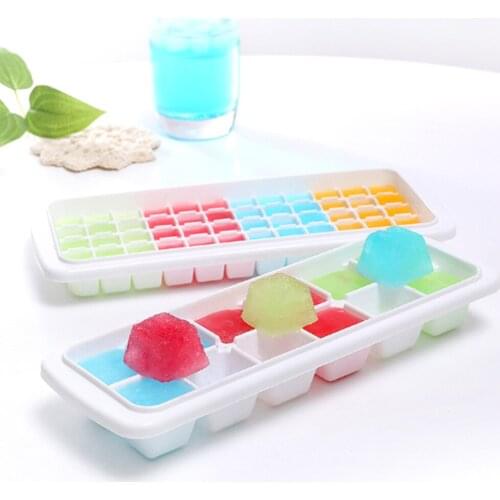 12/48/60 Grids Ice Cube With Lid Eco-Friendly Cavity Tray Ice Cubes Small Fruits Mold Ice Maker for Ice Cube Making