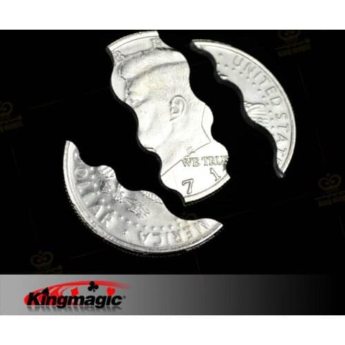 Best Selling Coin In Beer Bottle Two Folding Coin Bite Coin Dollar Version Magic Tricks Magic Props Magic Toys