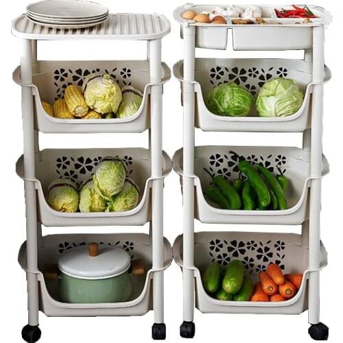 Kitchen Carts Multi-layer Kitchen Trolley Cart Rolling Cart Fruit Vegetable Storage Shelf Rack Cart Workshop Trolley With Wheels