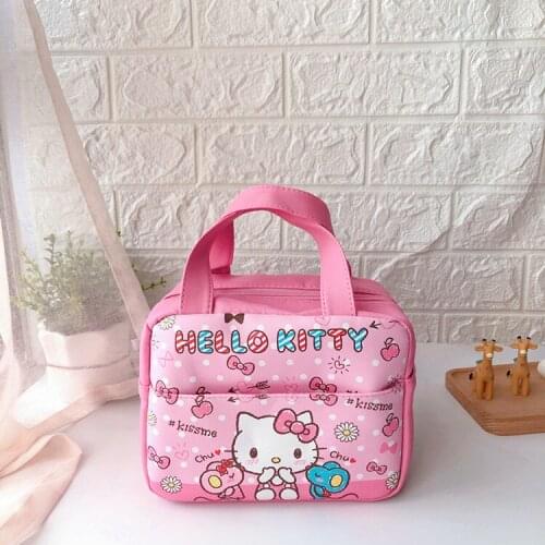 Cartoon Bento bag thermal insulation portable lunch box bag hello kitty Insulation lunch box bag
