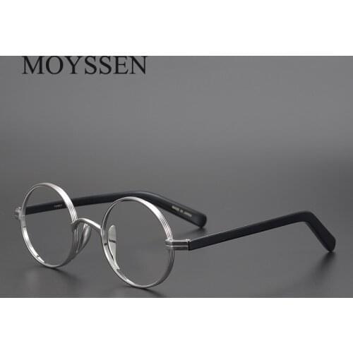 2021 Mens Round Vintage Titanium Acetate Glasses Frame Women Luxury Opitcal Prescription Eyeglasses Japanese Handmade Eyewear