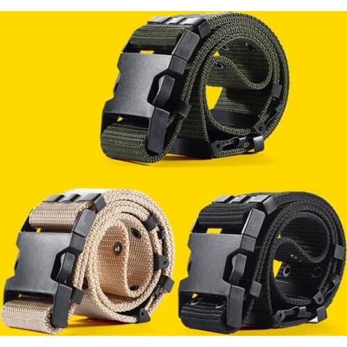 Men Outdoor Military Tactical Nylon Belts Anti-Corrosion Tear Resistance Stop Burning Waist Belt Hunting Training Army Belts