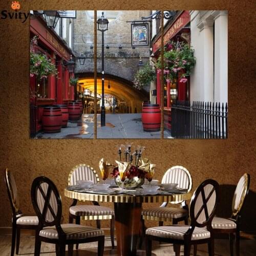 Canvas prints for kitchen modular picture posters, interior decorative art cellar 3 panel wall art posters
