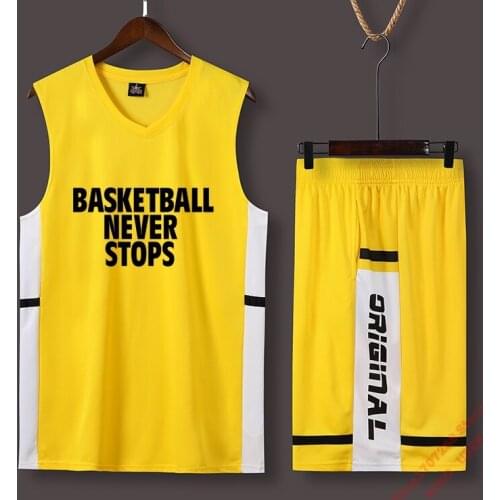 New Basketball Clothes Suit Mens Custom Student Campus Basketball Shirt Training Wear Sports Vest