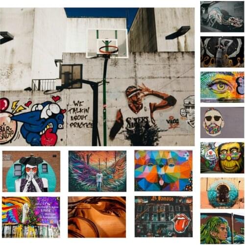 NEW Art Graffiti Wall Illustration Canvas Printing Graffiti Mural Poster Modern Wall Painting Canvas Artistic Street Art Rolling