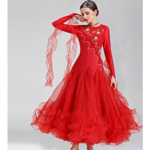 Ballroom Dance Clothes For Women Fairy Competition Dress Stage Costume Waltz Dance Wear Tango Costumes Designer Dresses JL1812