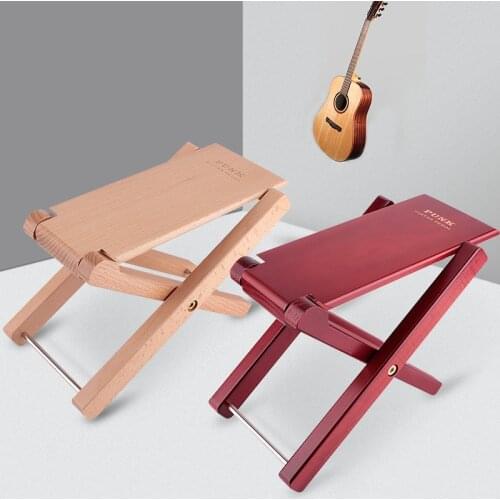 PUNK Guitar Footstool Wooden Guitar Footrest 3 4 Height Adjustable Guitar Foot Pedal Guitar Foot Stand Stool Rest Accessories