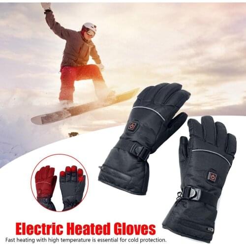 Electric Heated Gloves With Temperature Adjustment Lithium Batteries Gloves For Skiing Hiking Climbing Driving Cold Weather