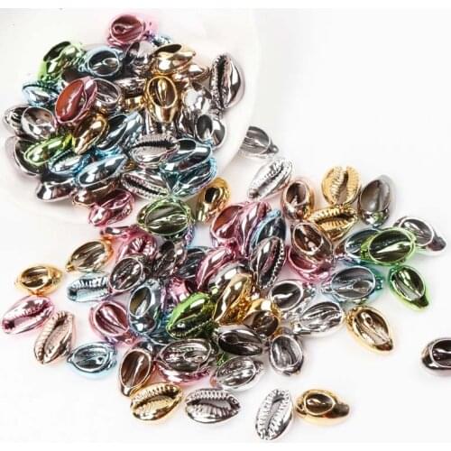 Plating Colored seashell Spiral Cut Shell For Scrapbook Craft DIY Handmade Seashells Glass Bottle Nautical Home Decoration 5pcs