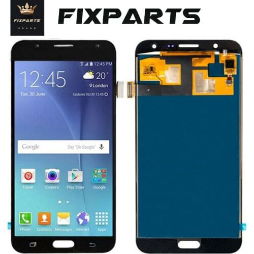 Full Digitizer Assembly For Samsung Galaxy J7 2015 J700 J700F J700H Display With Brightness Control Touch Screen LCD Replacement