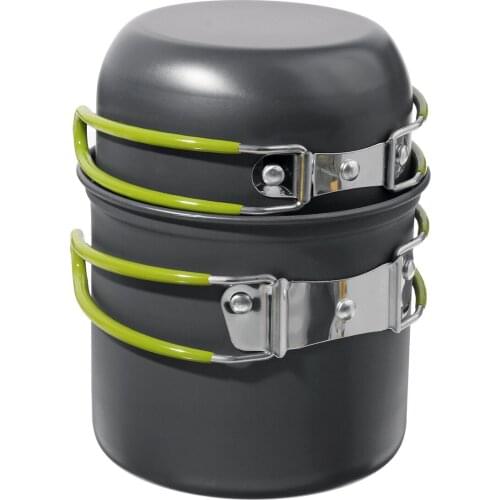 GL Portable Light Outdoor Camping Cookware Sets Gas Stove with Foldable Tableware Pan Dishwashing Sponge Hiking Picnic Tool