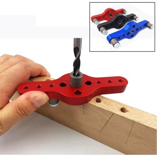 Vertical Pocket Hole Jig 6/8/10mm Wood Dowelling Self Centering Drill Guide Kit Woodworking Hole Puncher Locator Carpentry Tools