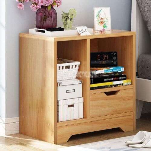 Simple Bedroom Nightstand Wooden Bedside Cabinet Modern Wood Night Table Living Room Bedroom Storage Cabinet Home Furniture