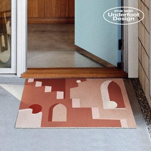 New Printed Scene Home Door Mat Carpet PVC Anti-slip Mat Entrance Door Mat Custom Can Be Cut Hallway Dustproof Porch Mat Carpet