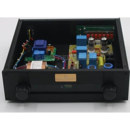 HiFi Remote Version Stereo 12AU7 Tube Preamplifier Audio Base on Conrad-Johnson PV12 Preamp (4 Way Input 1 Way Output)