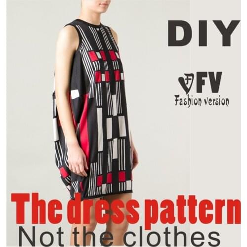 Clothing DIY The dress Dresses Sewing Pattern cutting drawing Womens Dress Sewing Template BLQ-45