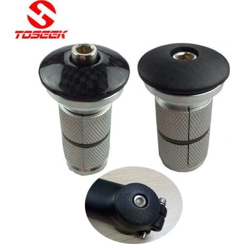 Toseek Bicycle Headset Expander Top Cap Carbon Fiber Stem Top Cap Aluminum Alloy Headset Expander Bike Accessories
