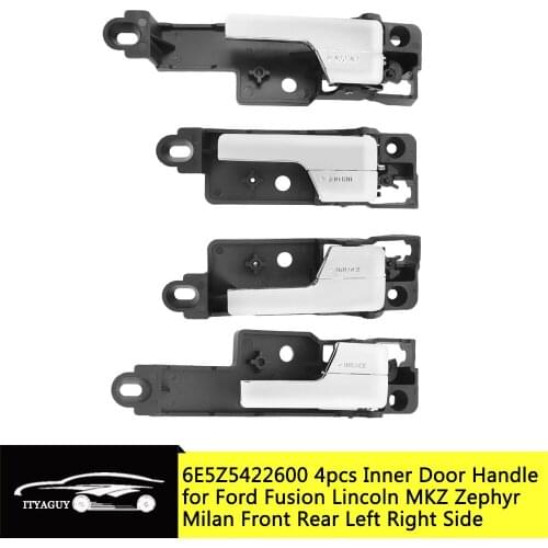 Inside Door Handle for Lincoln MKZ 07-12 for Zephyr 2006 for Ford Fusion 06-12 for Mercury Milan 06-11 Front Rear Left Right Set