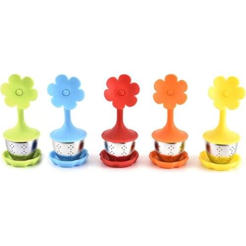 High Temperature Resistance 304 Stainless Steel Tea Filter Infuser Tea Strainers Tools With Silicone Cover LX8534