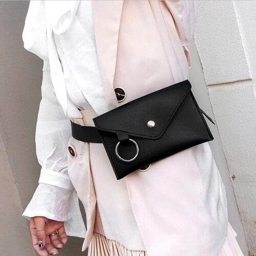 Women Belt Bag 2019 Leather Waist Bag Fashion Womens Pure Color Ring PU Messenger Shoulder Wrap Pocket pochete homem ey