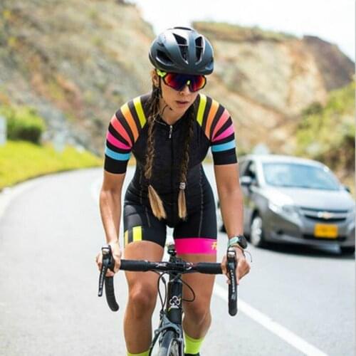 Kafitt Womens Cycling Jumpsuit Female Cyclist Triathlon Profession Equipment Shorts With Gel Skinsuit Bike Clothing Summer Suit