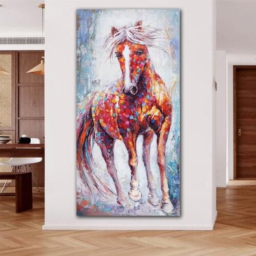 Animals wall canvas painting horse wall art for living room home decor big size posters wall prints picture no frame