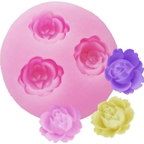 EZLIFE 1PC 3D Silicone Mold Mini Rose Shape Mould For Soap Chocolate Cake Tools Candy Ice P1E9