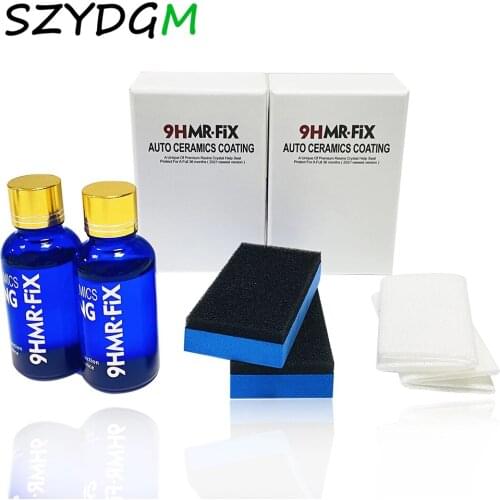 2PCS With Box 9H Car Liquid Ceramic Coat Super Hydrophobic Glass Coating Set Paint for cars Nano materials Car Polish