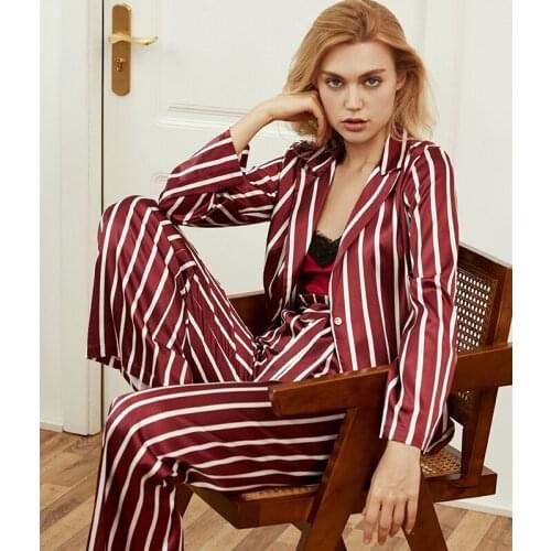 2021Summer Women Pajama Casual Trouser Suits Sleepwear 3PSC Sexy Home Clothing Sets Spring And Autumn Pyjamas Loungewear