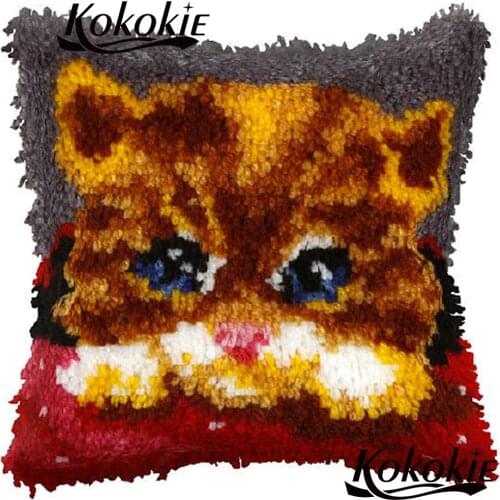 3d pillow kits printed cushion embroidery Pillowcase cross stitch rug kit to stitch carpet Crocheting latch hook rug Needlework