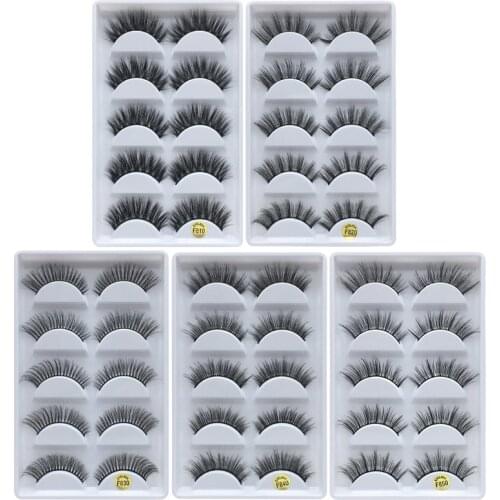 5 Pairs Eyelashes Natural 3d Lashes Beauty Essentials 3d False Lashes False Eyelashes Full Strip Lashes