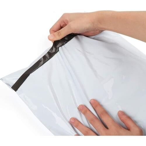 50pcs/Lots White Courier Bag Express Envelope Storage Bags Mail Bag Mailing Bags Self Adhesive Seal Plastic Packaging Pouch