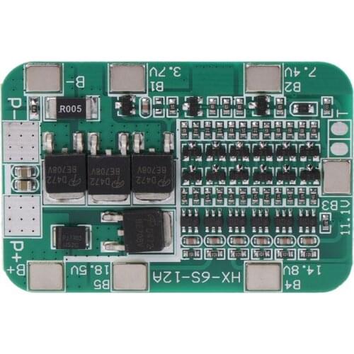6S 15A 24V BMS Protection PCB Board For 6 Packs Li-ion Lithium 18650 Battery Cells Q6PA